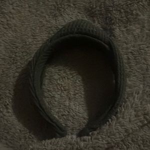 Green aeria Sherpa fleece top knot handband